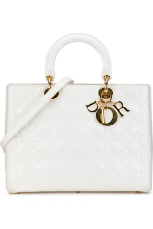 Dior Bolsa satchel Large Lambskin Cannage Lady Dior 1999