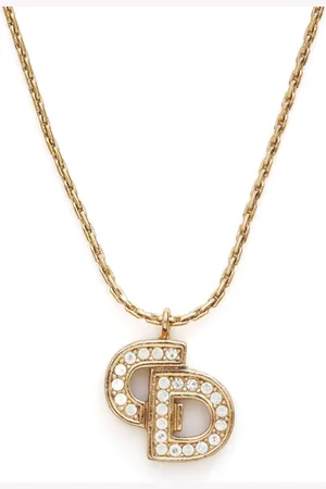 Dior Collar con logo CD y strass 1990-2000