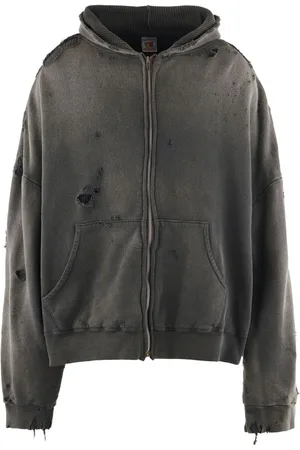 SAINT MXXXXXX Hoodie con efecto envejecido
