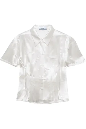 Prada Camisa de satén manga larga