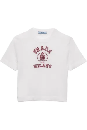 Prada Top con logo en intarsia