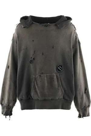 SAINT MXXXXXX Hoodie con efecto envejecido