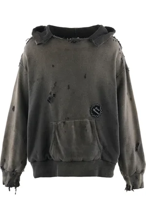 SAINT MXXXXXX Hoodie con efecto envejecido