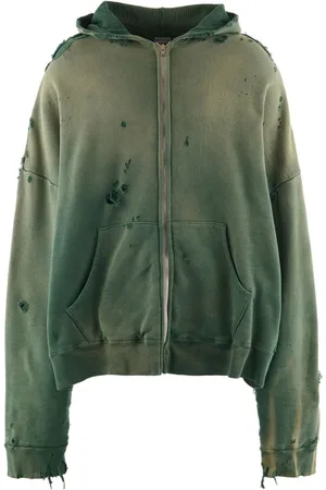 SAINT MXXXXXX Hoodie con efecto envejecido