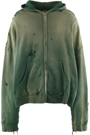 SAINT MXXXXXX Hoodie con efecto envejecido