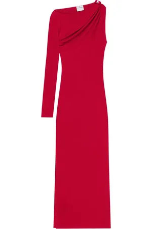 Courrèges Vestido midi con diseño asimétrico