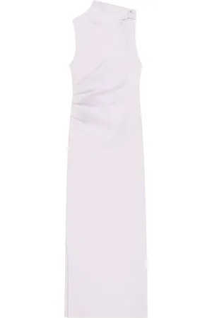 Courrèges Vestido largo con diseño drapeado
