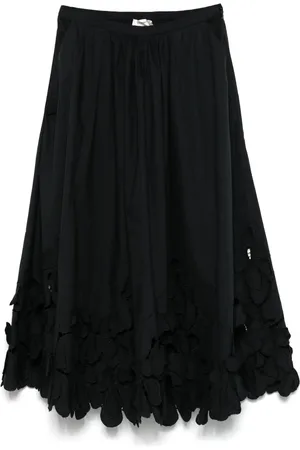 FORTE FORTE Falda midi con aplique floral