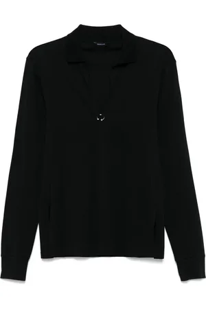 MUGLER Playera tipo polo con perforaciones