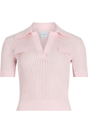 Patou Playera tipo polo tejida de canalé