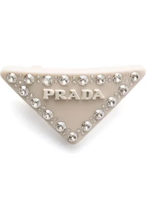 Prada Clip para el cabello con logo triangular