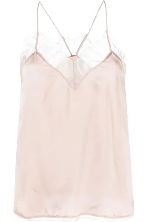 IRO Top sin mangas con detalle de encaje