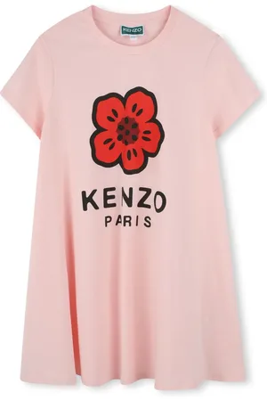 Kenzo Vestido estilo playera con logo estampado