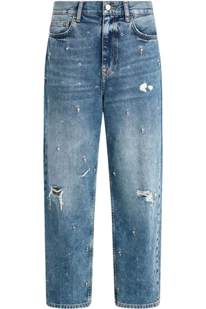 Liu Jo Jeans rectos con detalles de strass