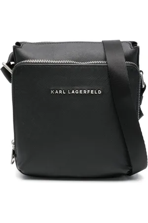 Karl Lagerfeld Mochila tipo mensajero con letras del logo