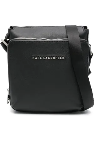 Karl Lagerfeld Mochila tipo mensajero con letras del logo