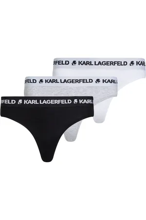 Karl Lagerfeld Set de tres tangas con logo en la pretina