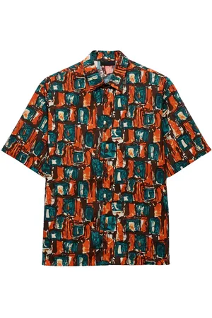 Prada Camisa con estampado de cuadro