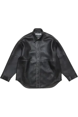 Acne Studios Camisa de cuero con botones