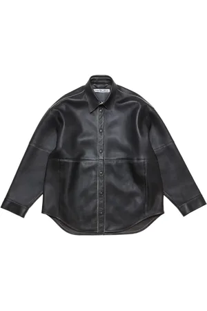 Acne Studios Camisa de cuero con botones