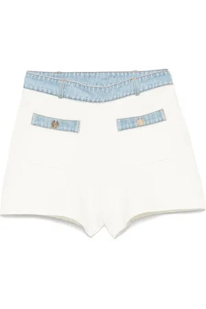 Maje Shorts con ribete de mezclilla