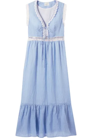 Claudie Pierlot Vestido largo con ribete bordado