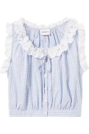 Claudie Pierlot Top con ribete de encaje