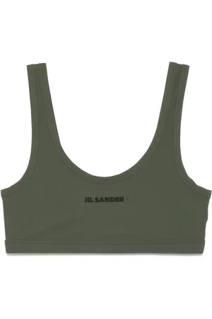 Jil Sander Top de bikini con logo estampado