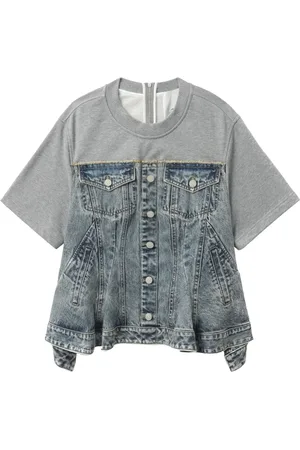 3.1 Phillip Lim Top de mezclilla Flounce