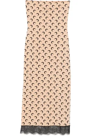 Marine Serre Vestido midi Crescent Moon