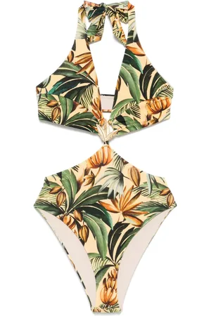 Farm Rio Traje de baño con estampado botánico