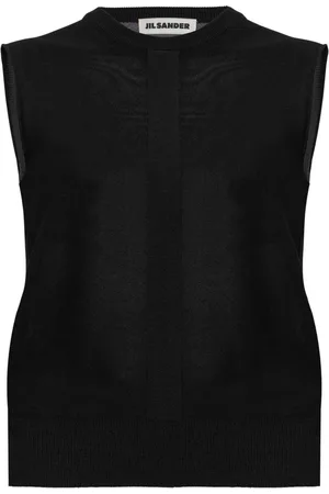 Jil Sander Top con cuello redondo