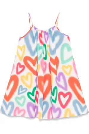 Stella McCartney Vestido con corazones estampados