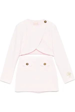 Elisabetta Franchi Traje de falda con parche del logo