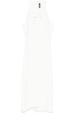 MUGLER Vestido midi sin mangas con motivo de estrella