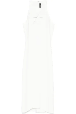 MUGLER Vestido midi sin mangas con motivo de estrella