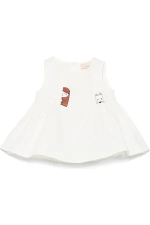 Elisabetta Franchi Vestido con logo bordado