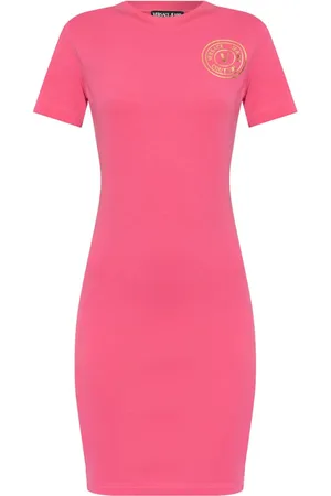 VERSACE Vestido con logo estampado