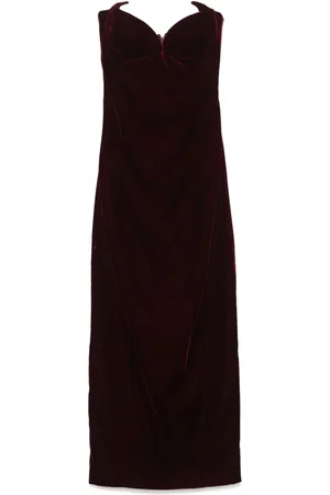 MUGLER Vestido largo con diseño strapless