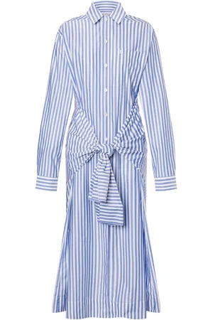 Serafini Vestido camisero con rayas estampadas
