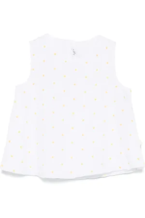 Il gufo Blusa con bordado floral