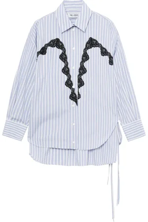 The Attico Camisa con ribete de encaje
