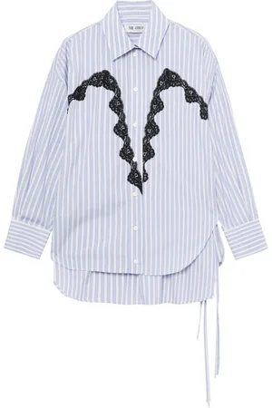 The Attico Camisa con ribete de encaje