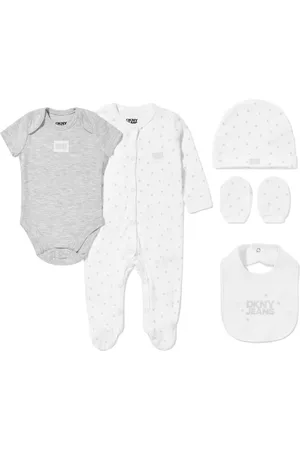 DKNY Set de mameluco con logo estampado