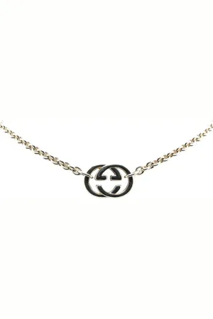 Gucci Collar Sterling Silver Interlocking G Pendant 2000-2024