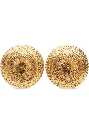 Saint Laurent Aretes de clip grabados 2000