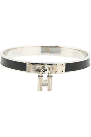 Hermès Pulsera 20th Century Leather Kelly Cadena Lock Bangle Bracelet