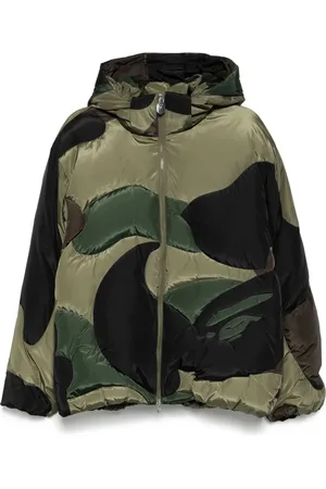 A Bathing Ape Chamarra capitonada 1ST con estambado militar
