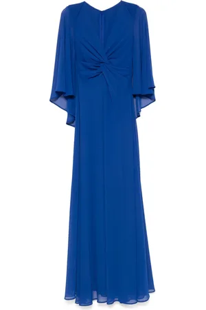 TALBOT RUNHOF Vestido de fiesta estilo capa con detalle de nudo