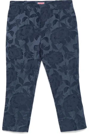 Kenzo Pantalones con peonías estampadas